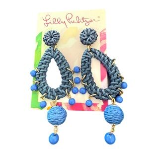 Lilly Pulitzer Teardrop Blue Earrings